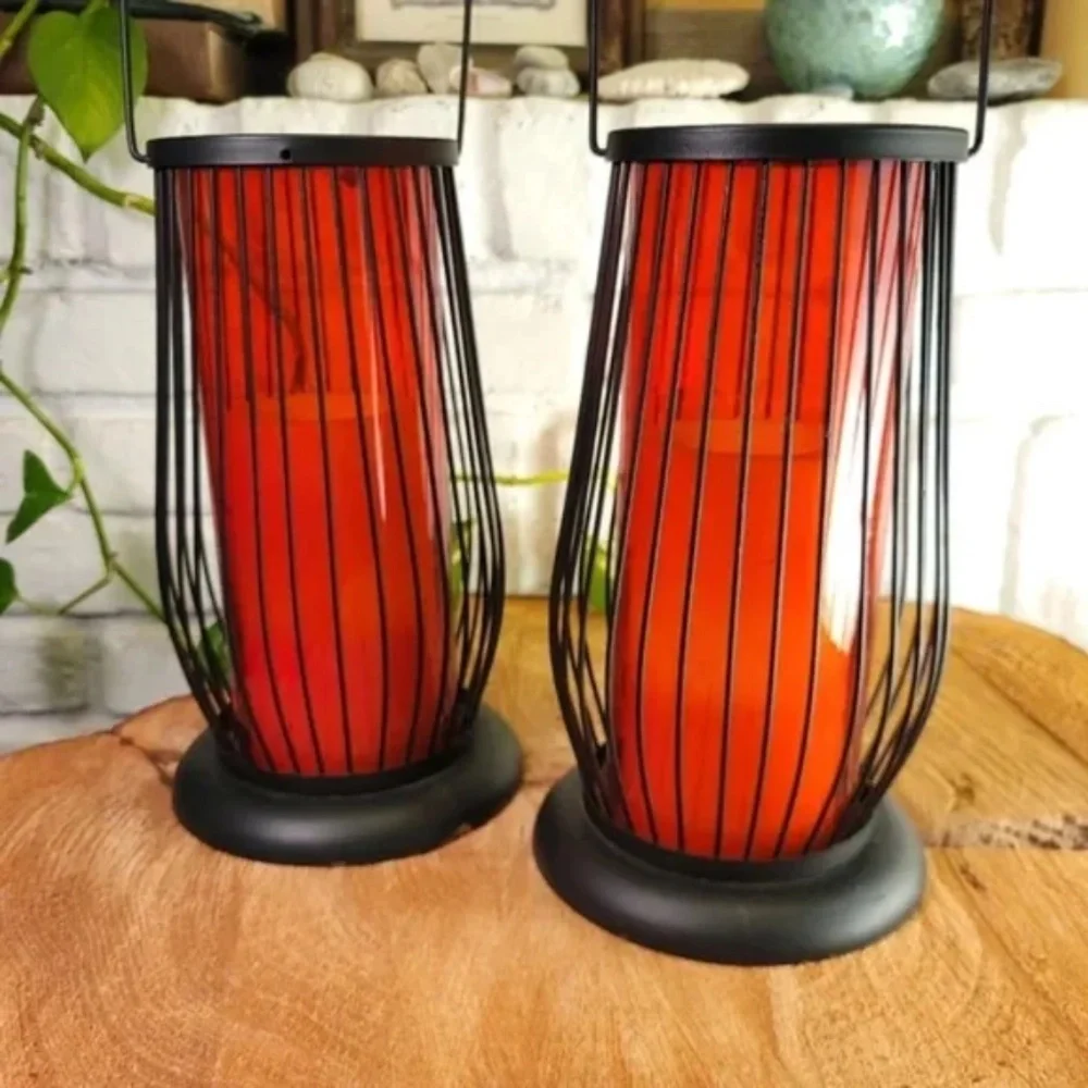 Soft Glow Lanterns with Timer 10 inch tall